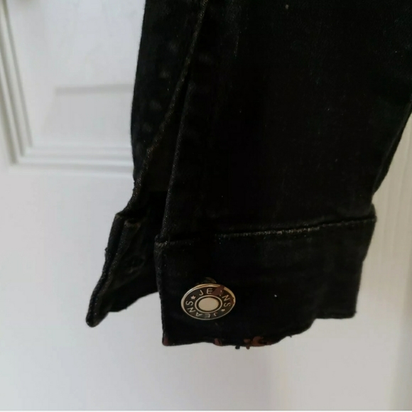 Women Black Jean Jacket SZ S, Fith Avenue - Picture 5 of 5